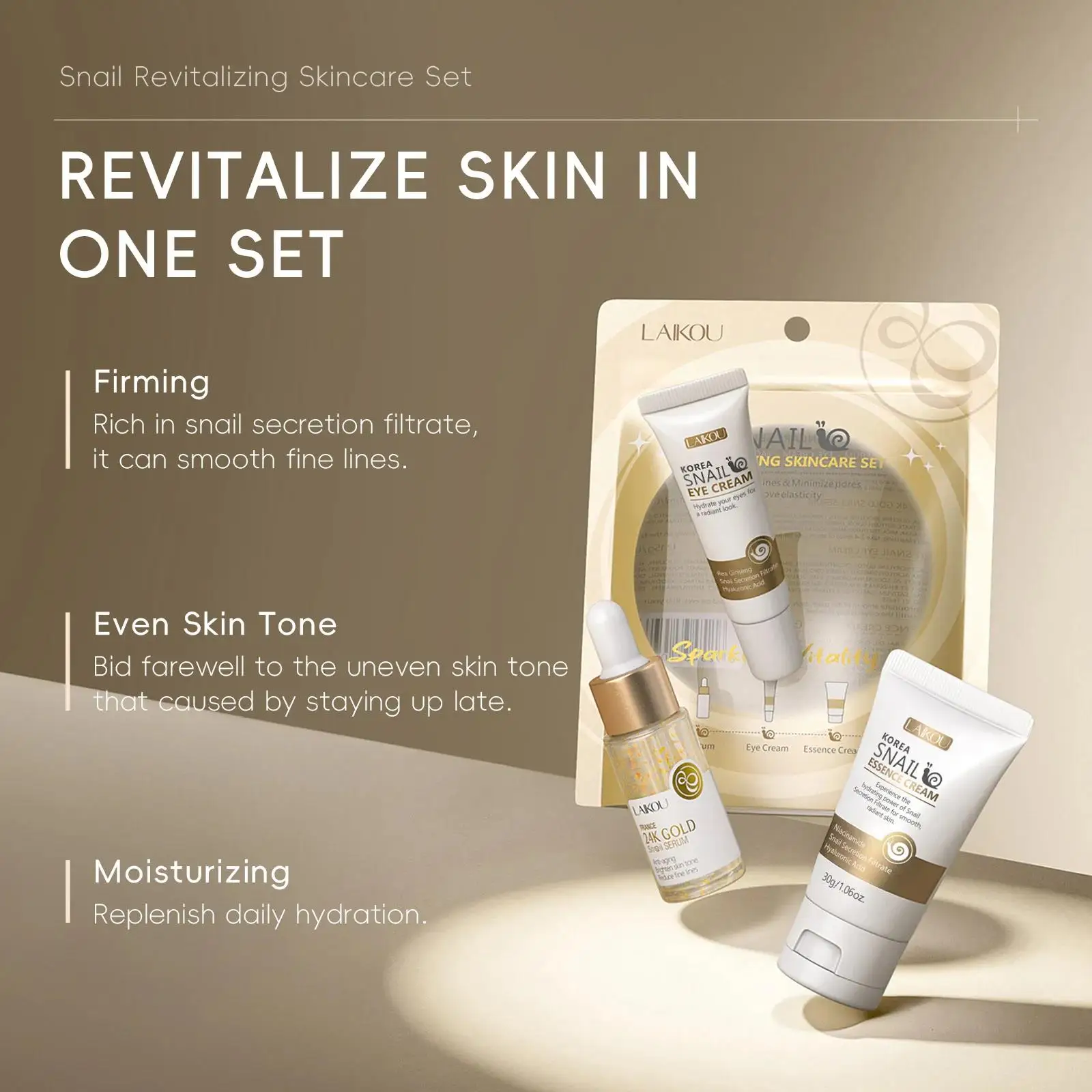 24K Gold Snail Repair Serum Ey - Luxury Skincare Essence ulasan dan harga