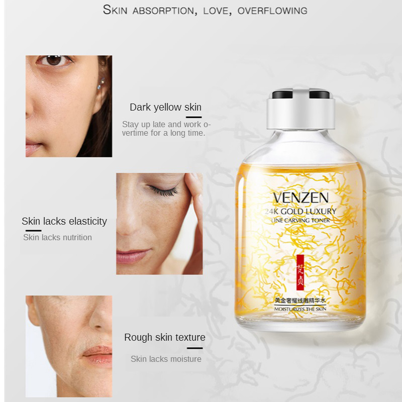 24K Gold Luxury Line Carving T - Luxury Skincare Essence ulasan dan harga