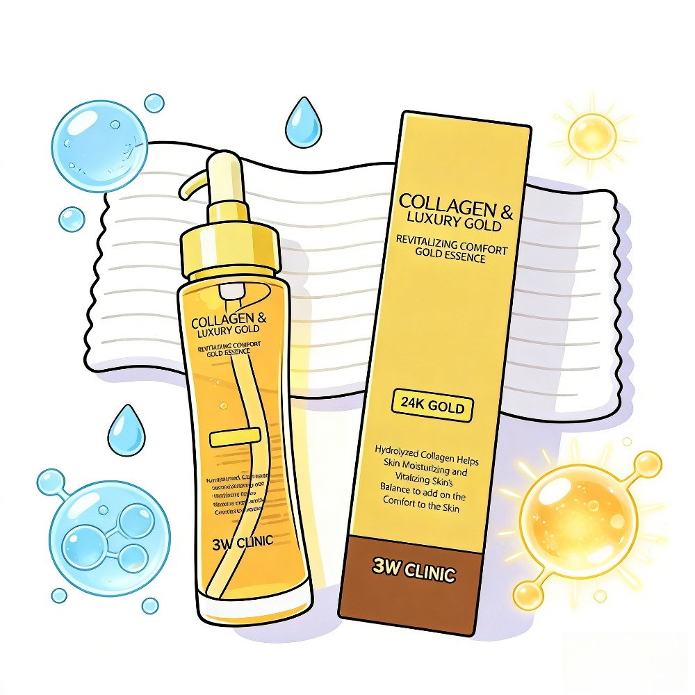 3WCLINIC Collagen & Luxury Gol - Luxury Skincare Essence ulasan dan harga
