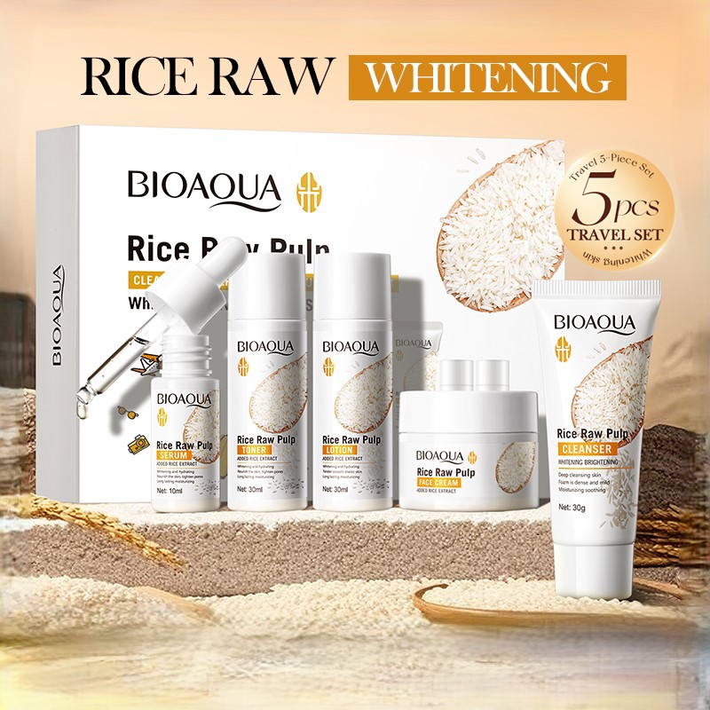 Rice Puree Skin Care Set & Soa - Luxury Skincare Kit ulasan dan harga